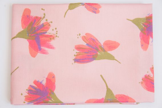 coupon de tissu fleurs envolées dodynette rico design