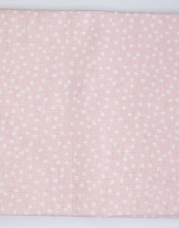 Coupon de tissu coton - Pois blanc fond rose pâle - OEKO-TEX
