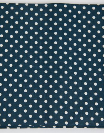 Coupon de tissu coton - Pois sur fond bleu/gris - OEKO-TEX