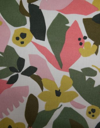 Tissu toile de coton demi-natté - Camouflage girly