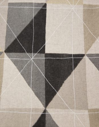 Toile - Triangles beiges et gris