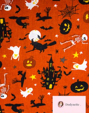 Coupon de tissu coton - Fear Halloween - OEKO-TEX