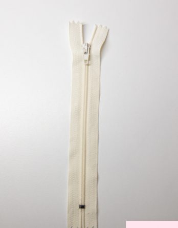 Fermeture non séparable nylon-taille 15 cm - coloris blanc cassé- pour petites trousses et porte-monnaie