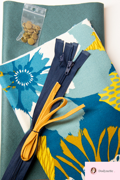 Kit couture bouillotte sèche déhoussable Bleu - Kits créatifs/Kits