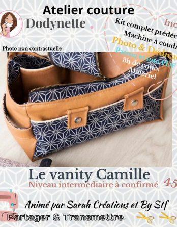 Réservation avec règlement sur place: Atelier couture salon Créativa Rouen - Le vanity Camille