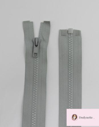 Fermeture séparable injectée - taille 70 cm pour sac à dos Loopy ou sac banane Charly- coloris gris clair