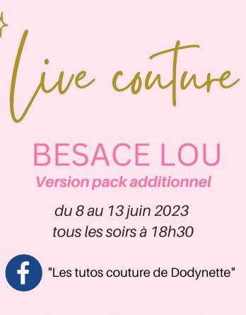 Kit couture live Besace Lou - Tête de morts fond canard / Suédine noire