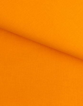 Coupon de cretonne uni - coloris orange citrouille