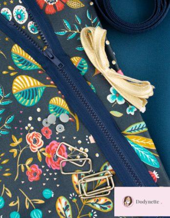 Le kit de couture sac à dos Loopy (toutes tailles)  - tissu enduit Aquilegia marine /toile à sac imperméable bleu