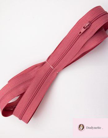 1,5 m de fermeture nylon avec 3 curseurs pour trousse Raphaël - coloris rose
