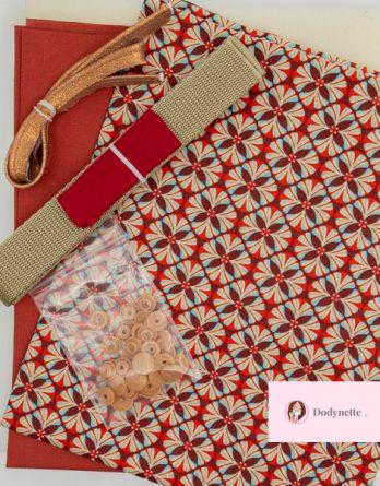 Le kit couture LILY BOX à thé - Geno rouge/ terracotta