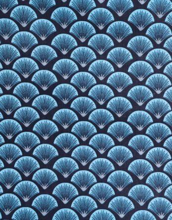Coupon de tissu coton - Livando Bleu - OEKO-TEX