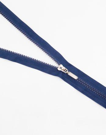 Fermeture séparable avec curseur décoratif - taille 50 cm pour sac Banane Charly - coloris bleu foncé