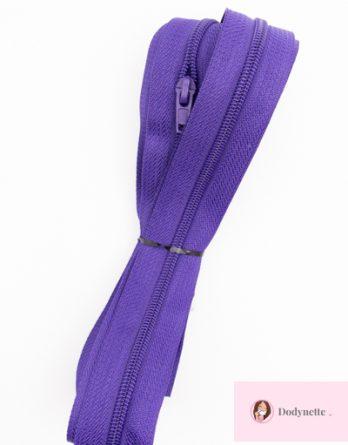1,5 m de fermeture nylon avec 3 curseurs pour trousse Raphaël - coloris violet