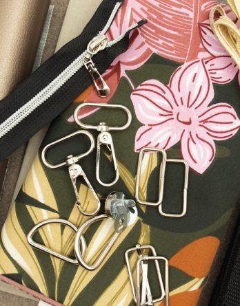 Kit couture: sac Ebben (taille 1 - 2 ou 3) - coloris Tikal satin rose et lainage