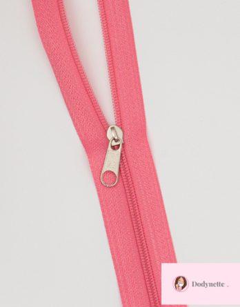 Fermeture au mètre nylon 3mm - idéale pour petites trousses, porte-monnaie ou poches additionnelles de doublure- coloris rose bonbon
