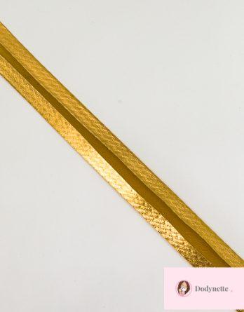 1m de Biais métallique chevrons - coloris gold brillant