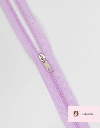 Fermeture au mètre nylon fine 3mm - coloris violet pastel