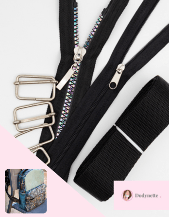 Pack bouclerie - sac à dos Loopy - coloris noir