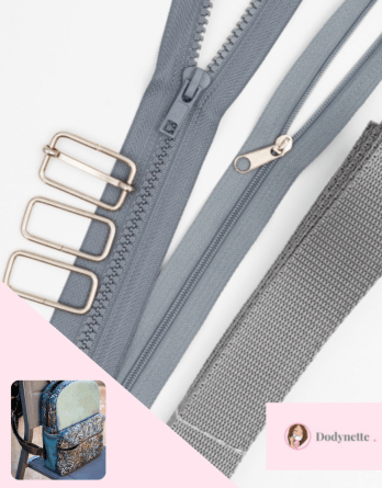 Pack bouclerie - sac à dos Loopy - coloris gris