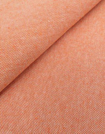 Coupon de toile de coton aspect lin - Orange chiné - OEKO-TEX
