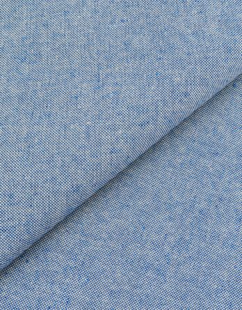 Coupon de toile de coton aspect lin - bleu marine chiné - OEKO-TEX