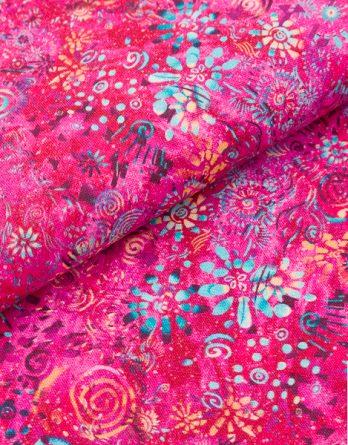 Tissu coton Surabaya fuchsia -  par multiple de 50 cm