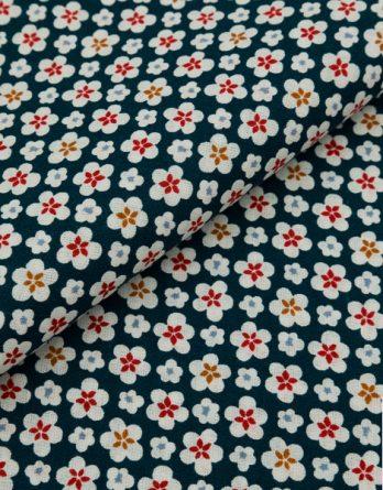 Tissu coton mini marguerites- par multiple de 50 cm