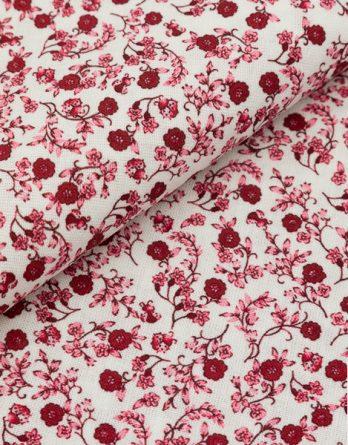 Tissu coton mini roses- par multiple de 50 cm