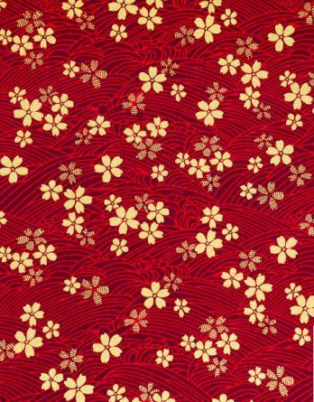 Tissu coton Maia rouge - par multiple de 50 cm