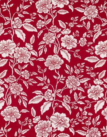 Tissu coton Salvia rouge - par multiple de 50 cm