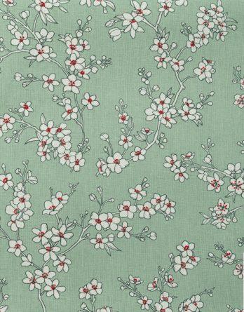 Tissu coton Kalmia jade - par multiple de 50 cm